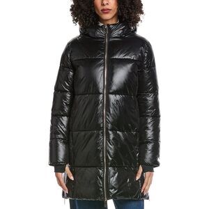 Noize Womens Puffer Parka, Black